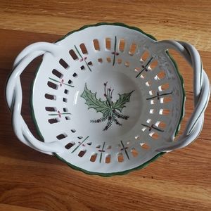 Made in Portugal Ceramic Holly Basket